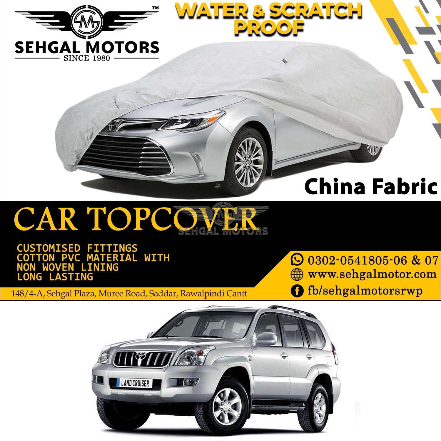 Toyota Prado FJ120 Top Cover China Fabric Model 2003-2008