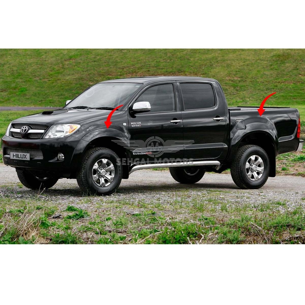 Toyota Hilux Vigo Over fender Model 2005-2016 Unpainted
