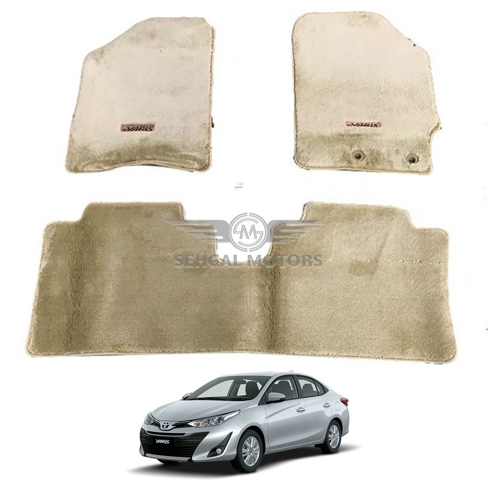 Toyota Yaris Carpet Floor Mat Twistfiber Beige (3PCS) Model 2019- 2021