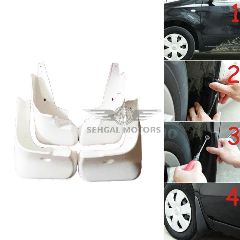 Toyota Yaris Mud Flaps White Model 2020-2021