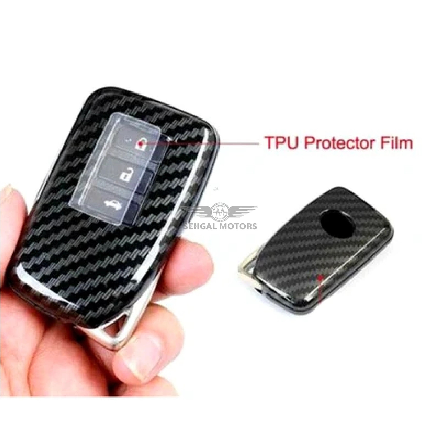 Toyota Yaris Plastic Key Cover Carbon Fiber Model 2020-2021