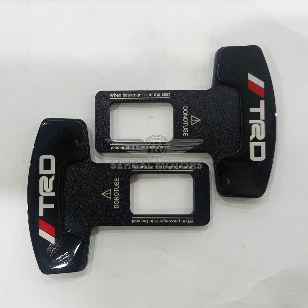 TRD Mini Plastic Seat Belt Clip Black - Pair