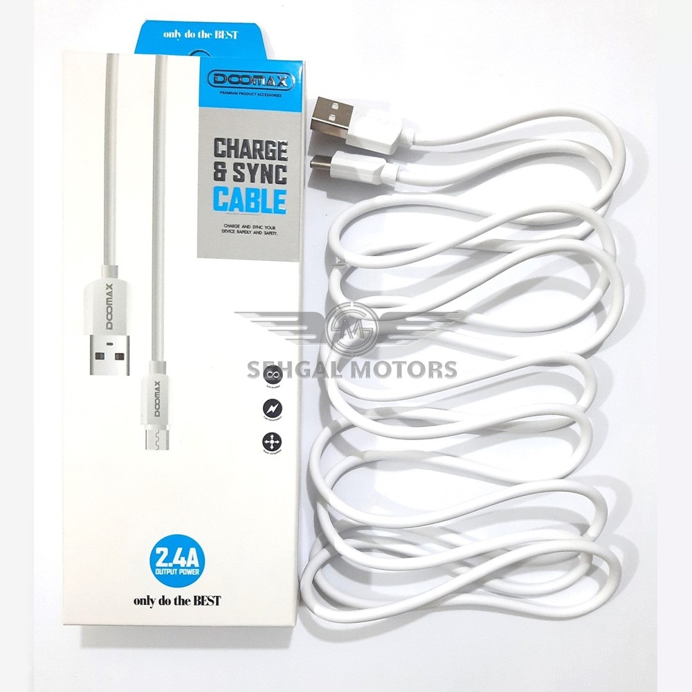 Doomax Mobile Data Cable Type C 1M Length Blue Box