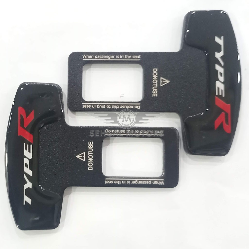 Type R doublePlastic Seat Belt Clip - Pair