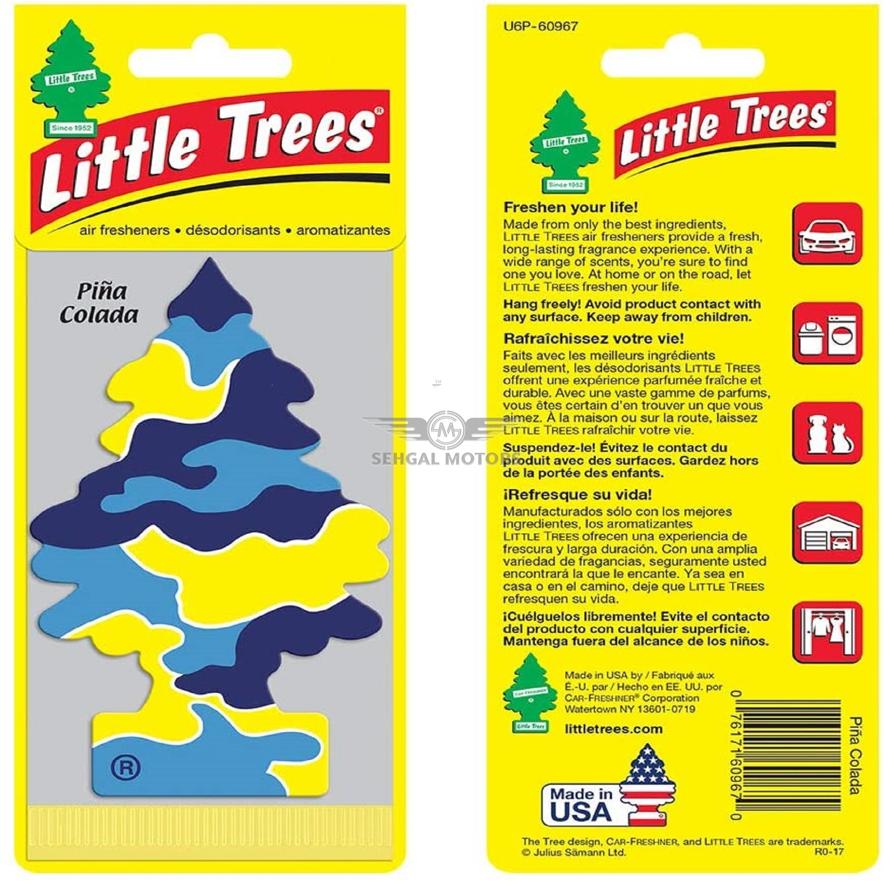 Little Tree Hanging Card Perfume Pina Colada U1P-1067