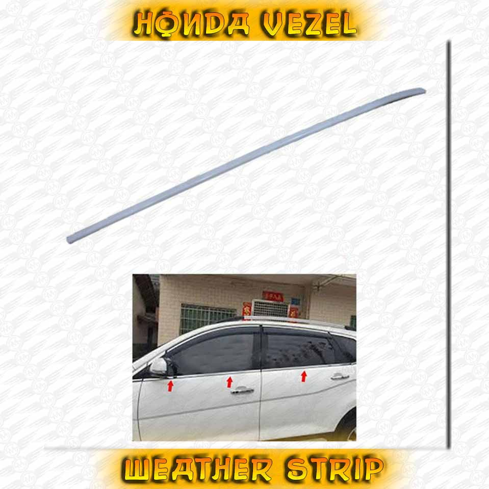Honda Vezel Weather Strips Chrome 6 Pcs - Model 2013-2021