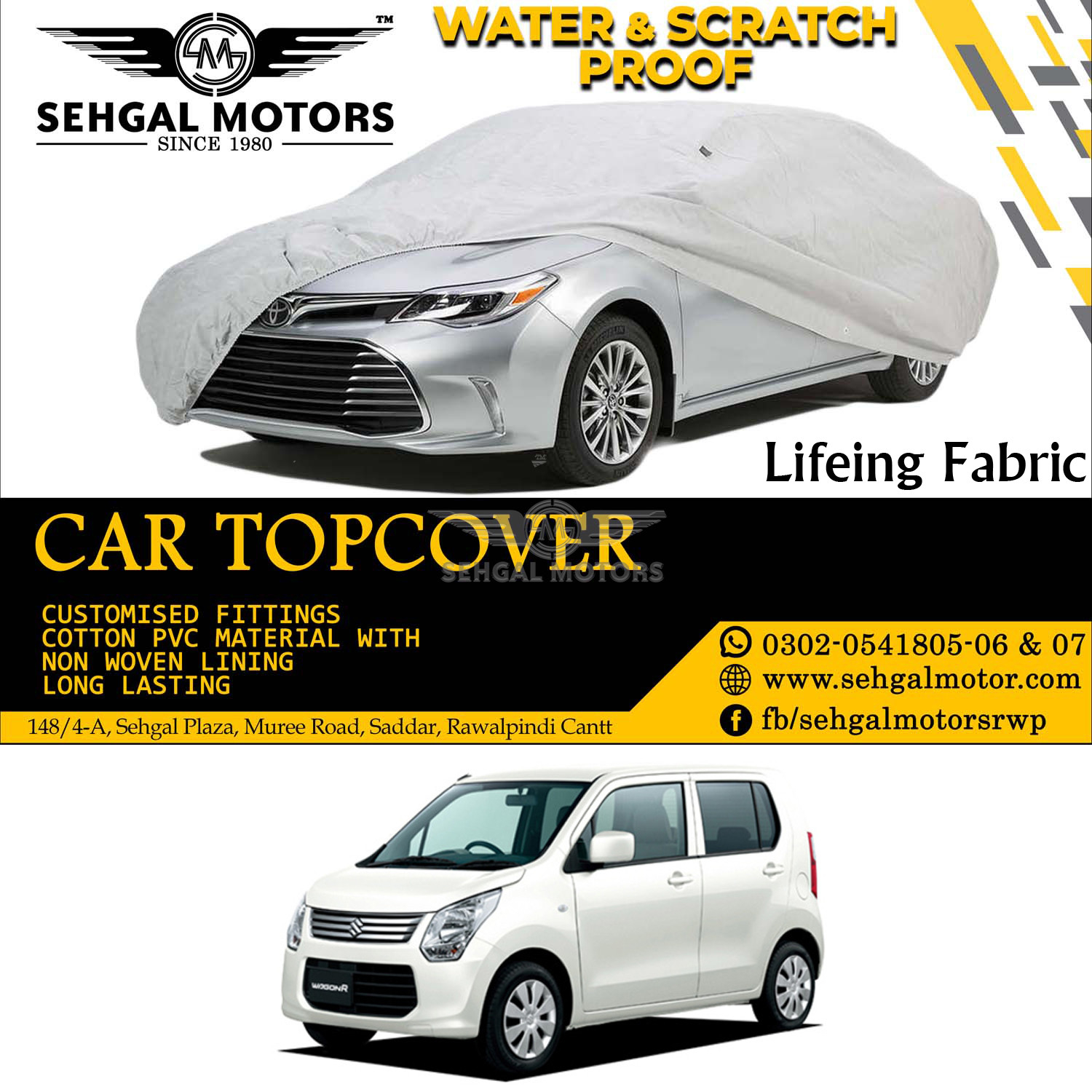 Suzuki Wagon R Top Cover Lifeing Fabric Model 2014-2019