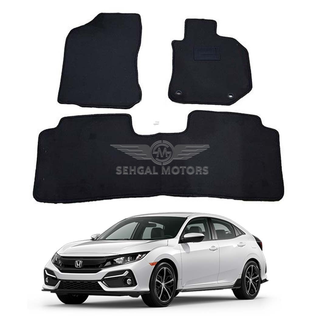 Honda civic Carpet Floor Mat Twist-Fiber | Black | Model 2016-2021