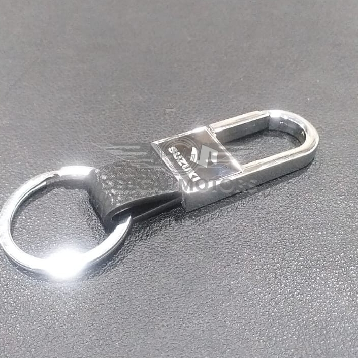 Suzuki Lather Key Chain Mini - Black