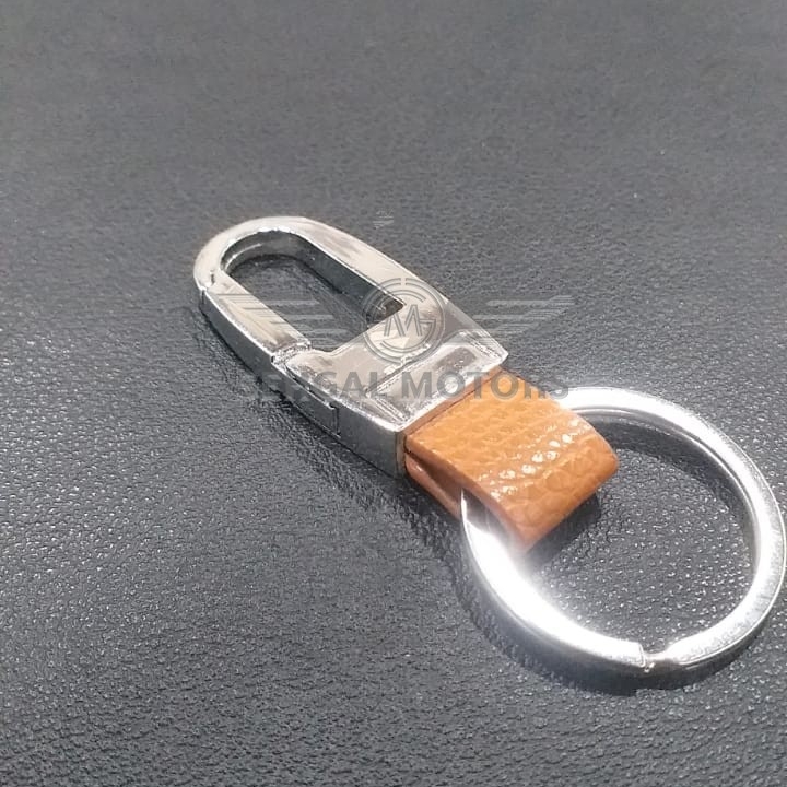 Suzuki Lather Key Chain Mini - Brown