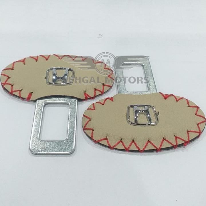 Changing Logo Seat Belt Clip -Silver - Pair