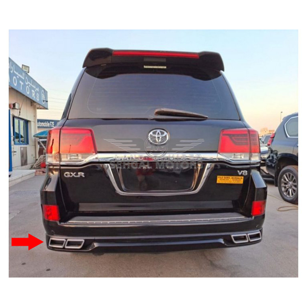 Toyota Land Cruiser FJ200 Back Body Kit / Lip GXR-GT Style Dual Exhaust (White) 2016-2021