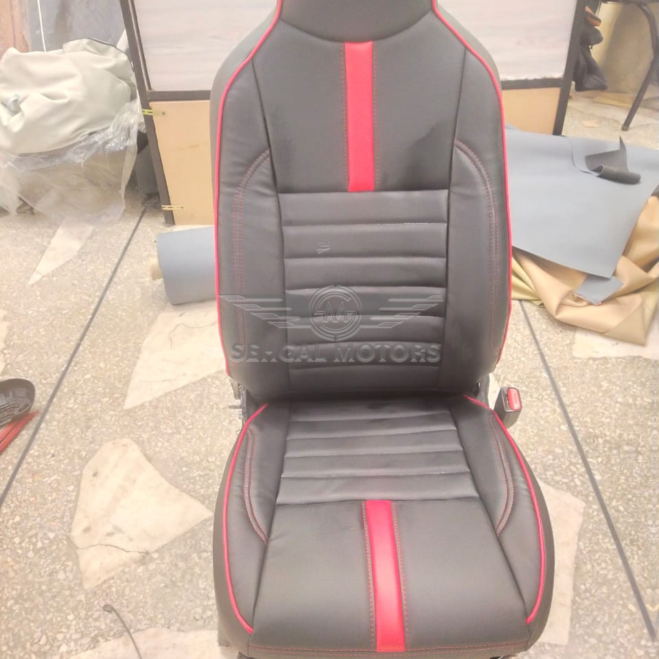 Suzuki Alto Seat Cover Leather Black & Red Model 2018-2021