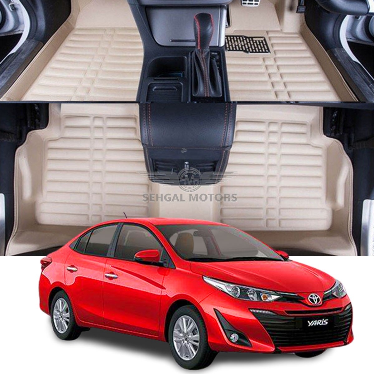 Toyota Yaris 5D Floor Mat Beige 3pcs Mode 2020-2021
