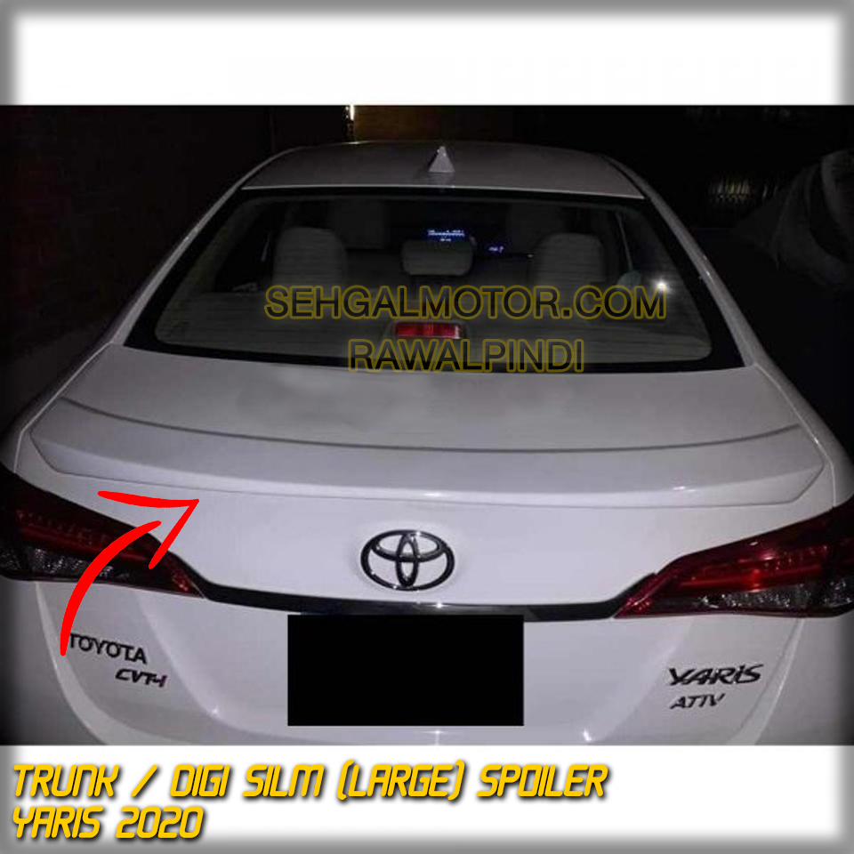 Toyota Yaris Trunk Spoiler Slim V2 New Style Unpainted - Model 2020-2021