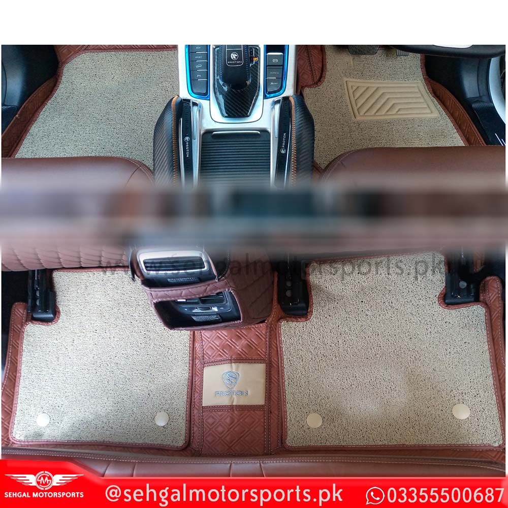 Proton X70 9D Floor Mat Brown Model 2020-2022