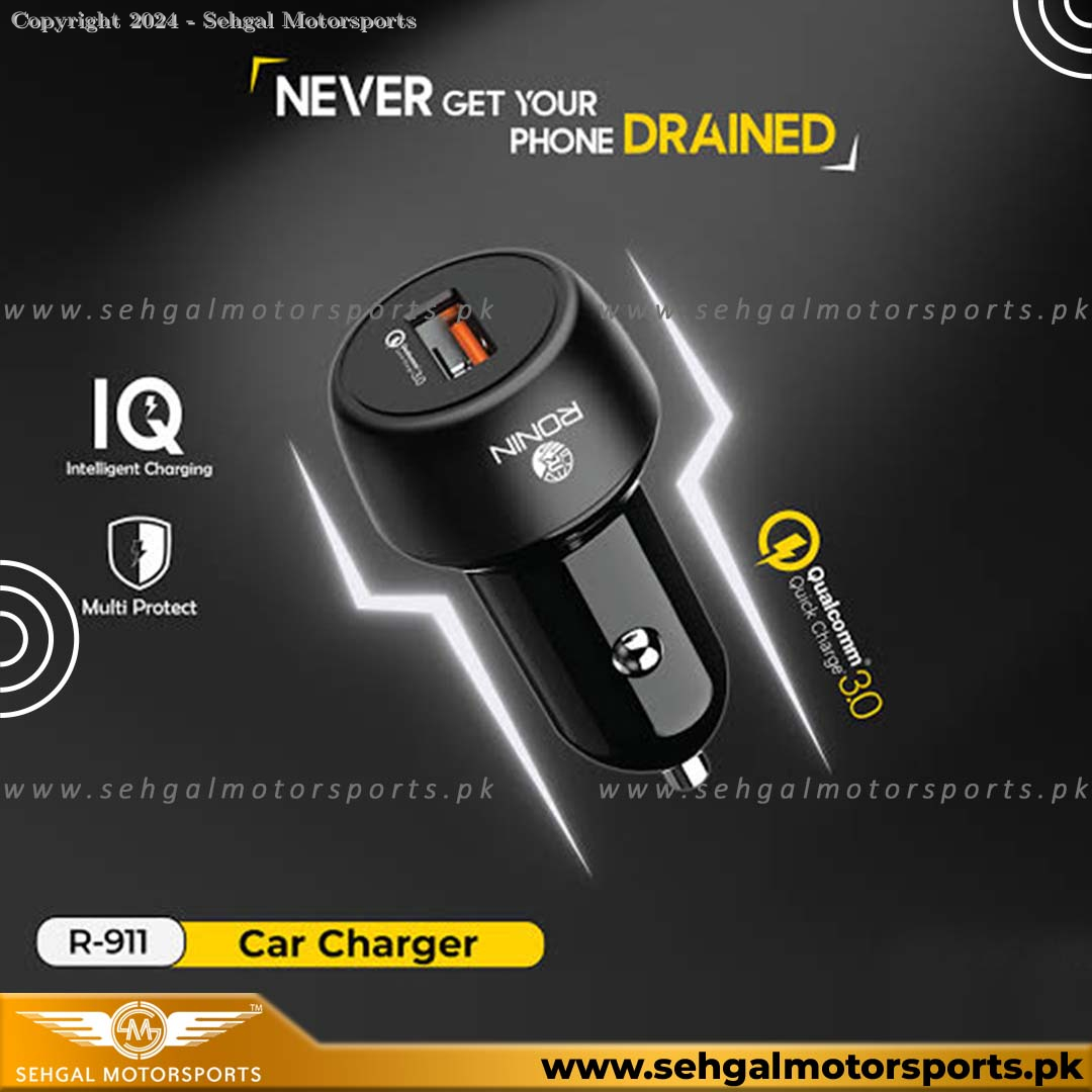 RONIN R-911 ANDROID, TYPE C, IPHOEN CAR CHARGER 3.0A.