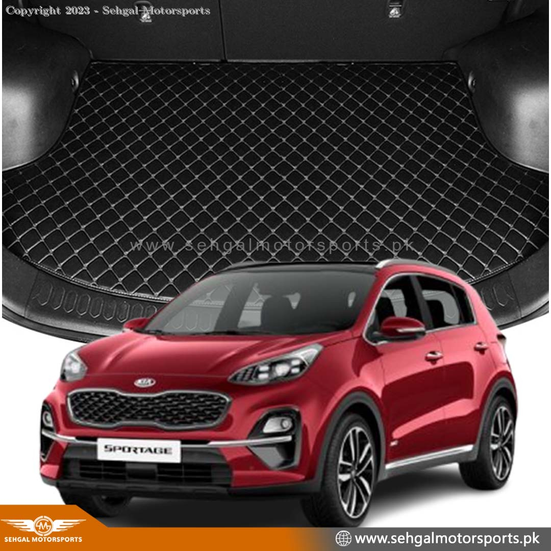 Kia Sportage 7D Eco Trunk Mat Black with Black Stitch Model 2017-2021