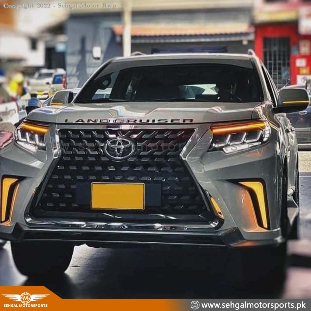 Toyota Prado FJ150 Half Conversion (Front Back Bumer + Grill+ FOG Light + Back Reflector) GX Style Model 2018-2020