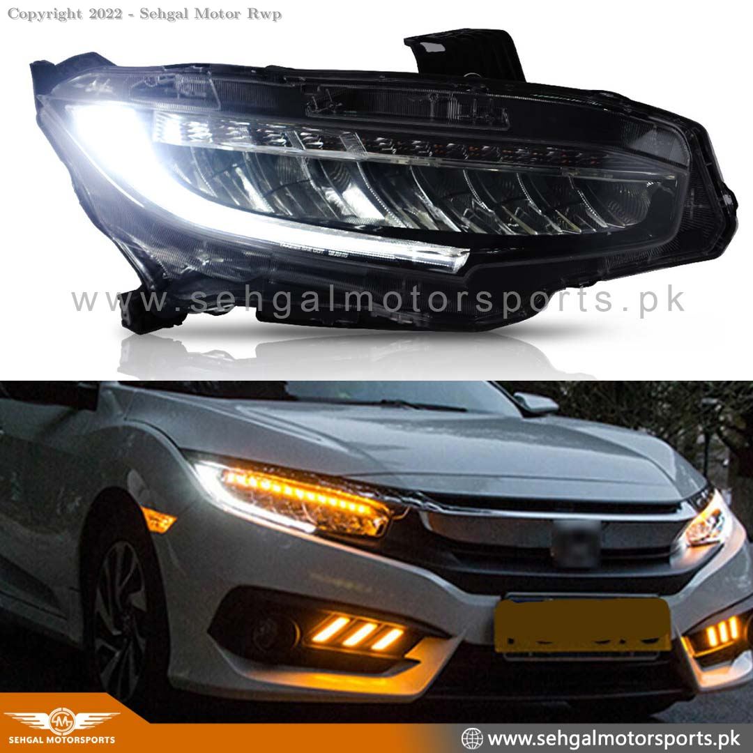 Honda Civic LED Head Light Model 2016-2021