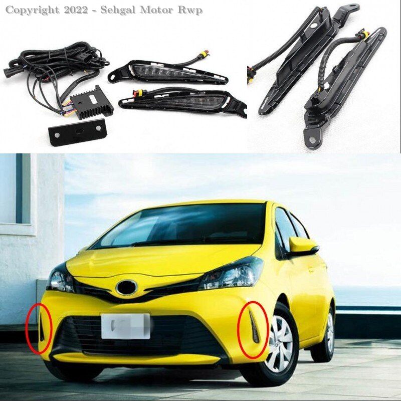Toyota Vitz Fog Lamp DRL Cover LED TY 110( DLAA) Model 2014-2018