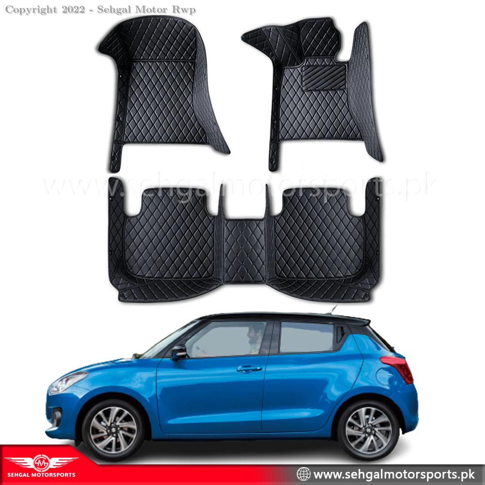 Suzuki Swift 8D Floor Mat Black With Black Model 2022-2023