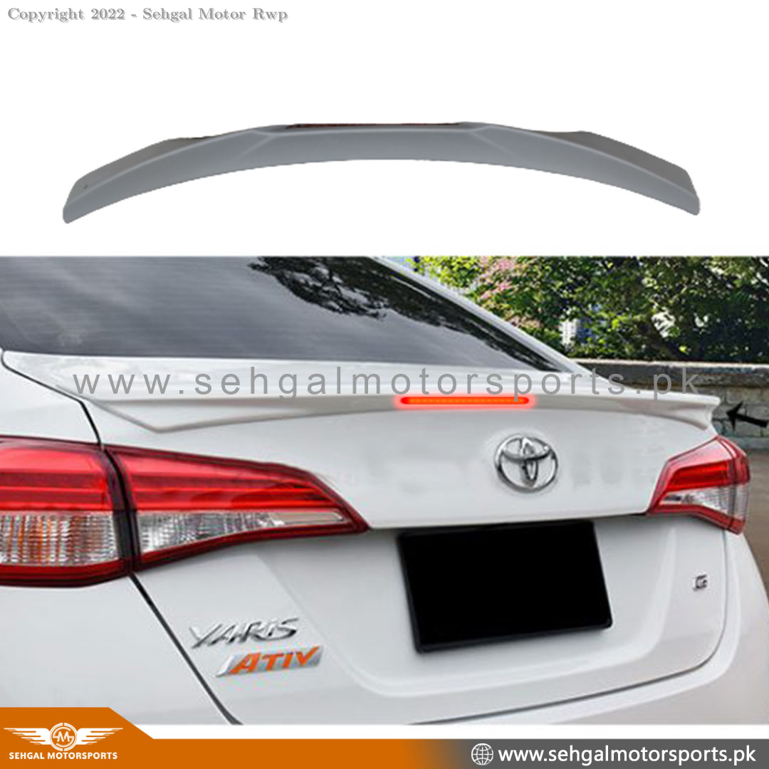 Toyota Yaris Led Trunk Spoiler Un-painted (PK) Model 2019-2022