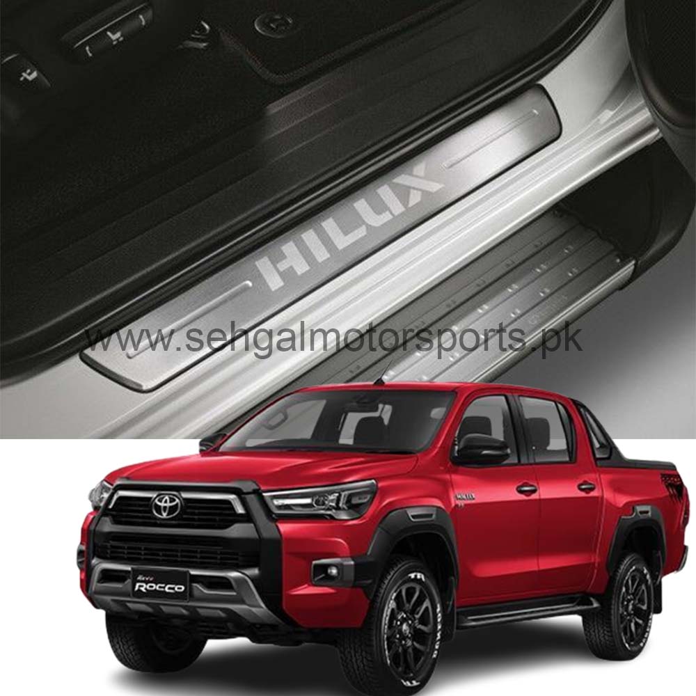 Toyota Hilux Revo Door Sill Plate Silver without Led Model 2017-2021