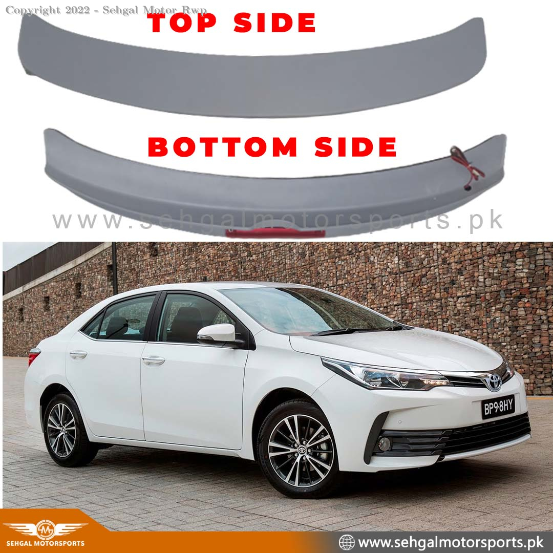 Toyota Corolla Jumbo Led Trunk Spoiler Un-painted (PK) Model 2017-2021