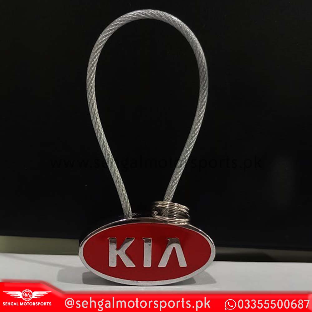 Kia Metal Car Badge Red Key Chain