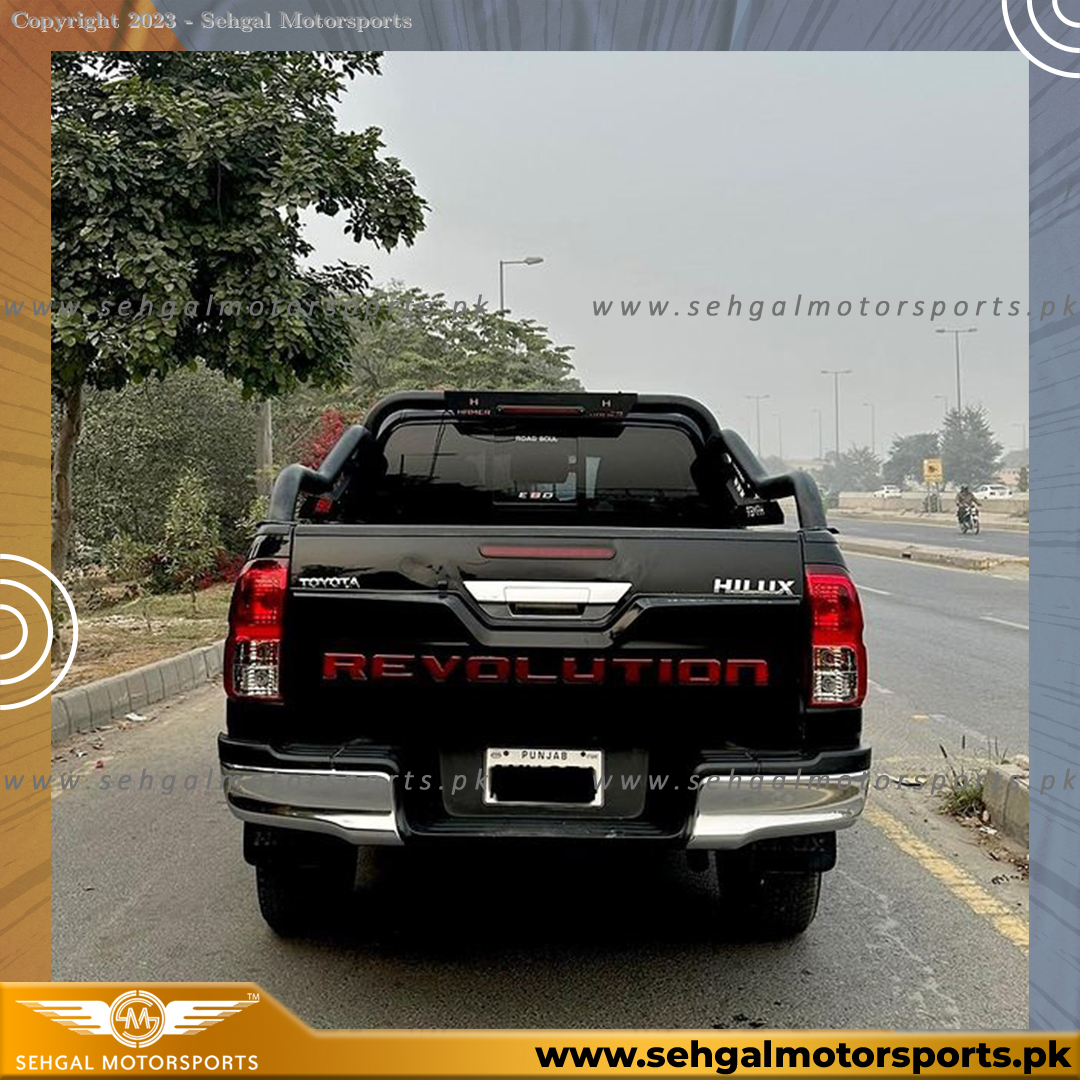 Toyota Hilux Revo Revolution Plate Black red Model 2016-2023