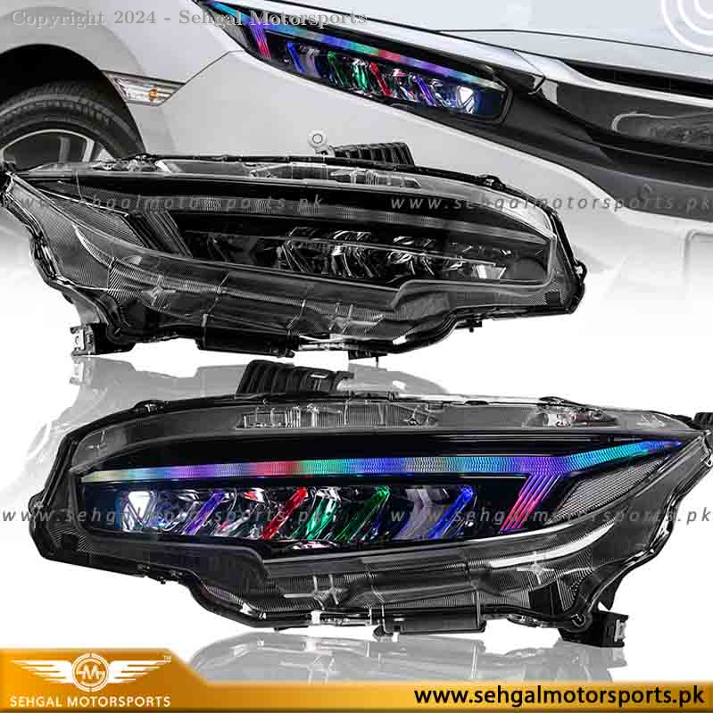 Honda Civic Head Light Audi Style (RGB China) 2016-2021