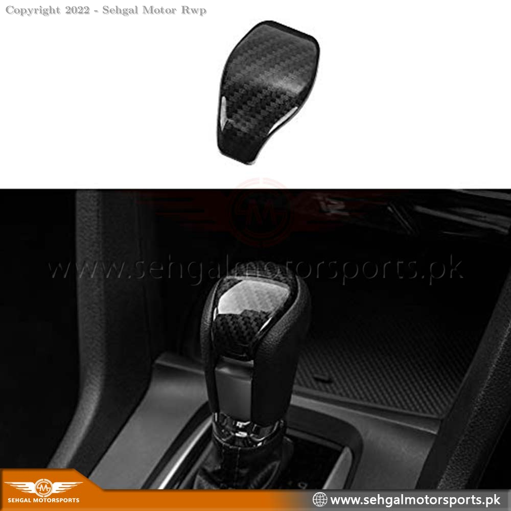 Honda Civic Gear Knob Trim Carbon Fiber Model 2017-2021