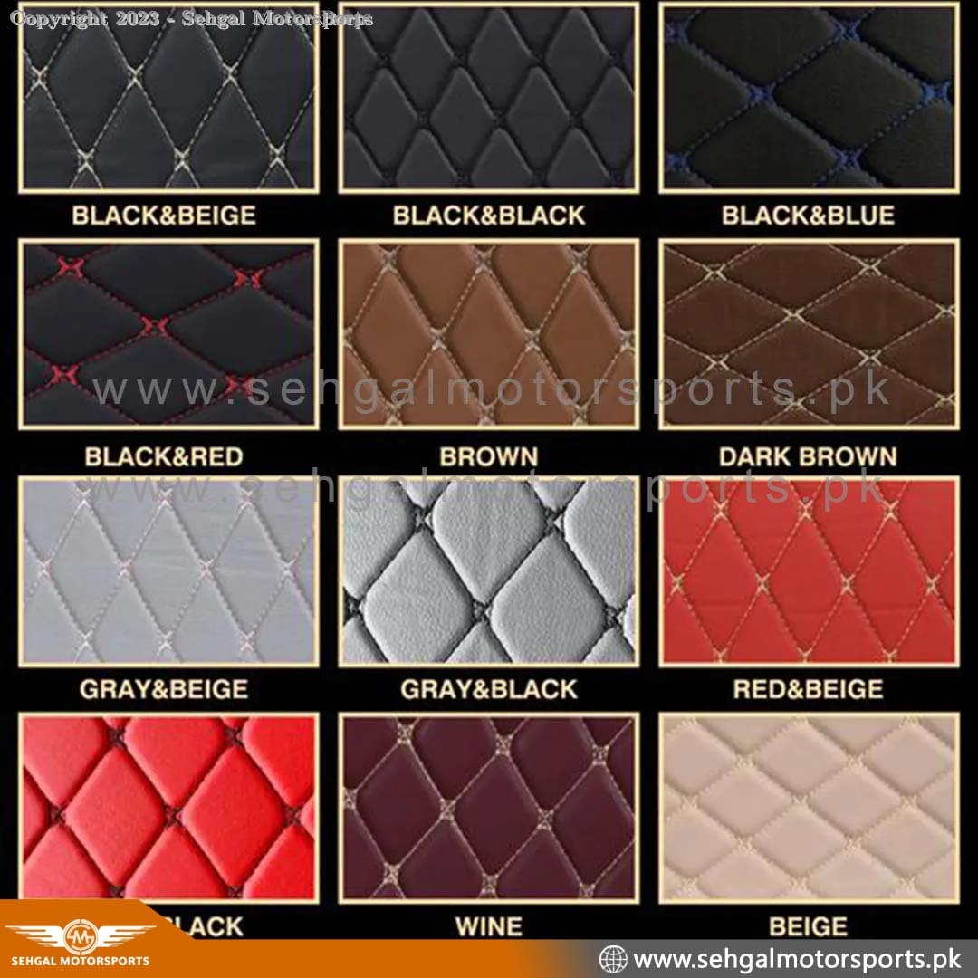 V8 Floor Matting Japanese Leather Black (Land Cruiser + Cygnus)