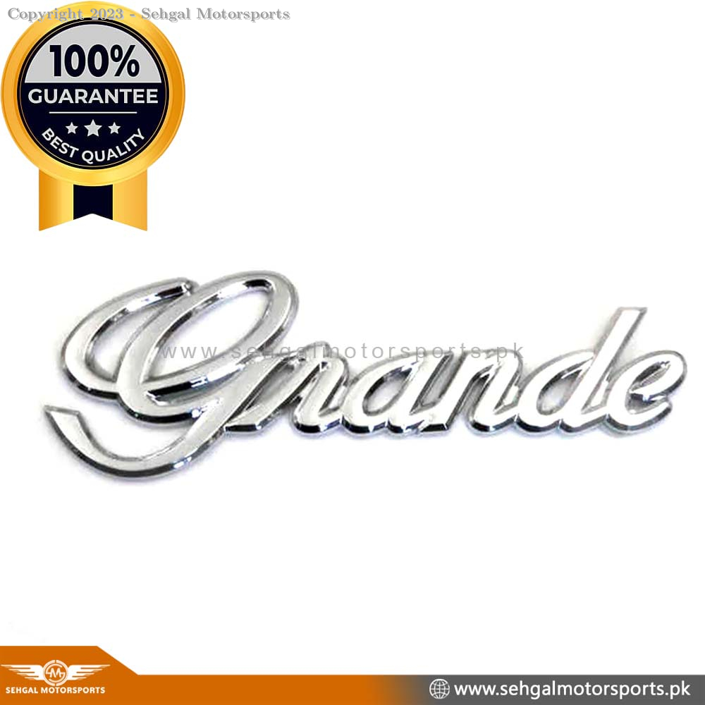 Corolla Trunk Monogram "GRANDE" Chrome Genuine