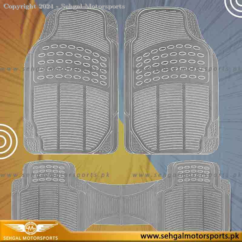 Corolla Rubber Floor Mat (3Pcs) Smoke