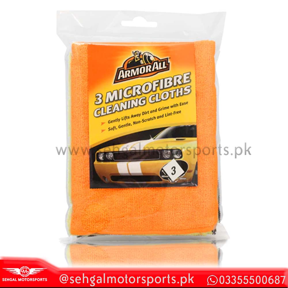 Armor All  Microfiber Cleaning Cloth Pack of 3