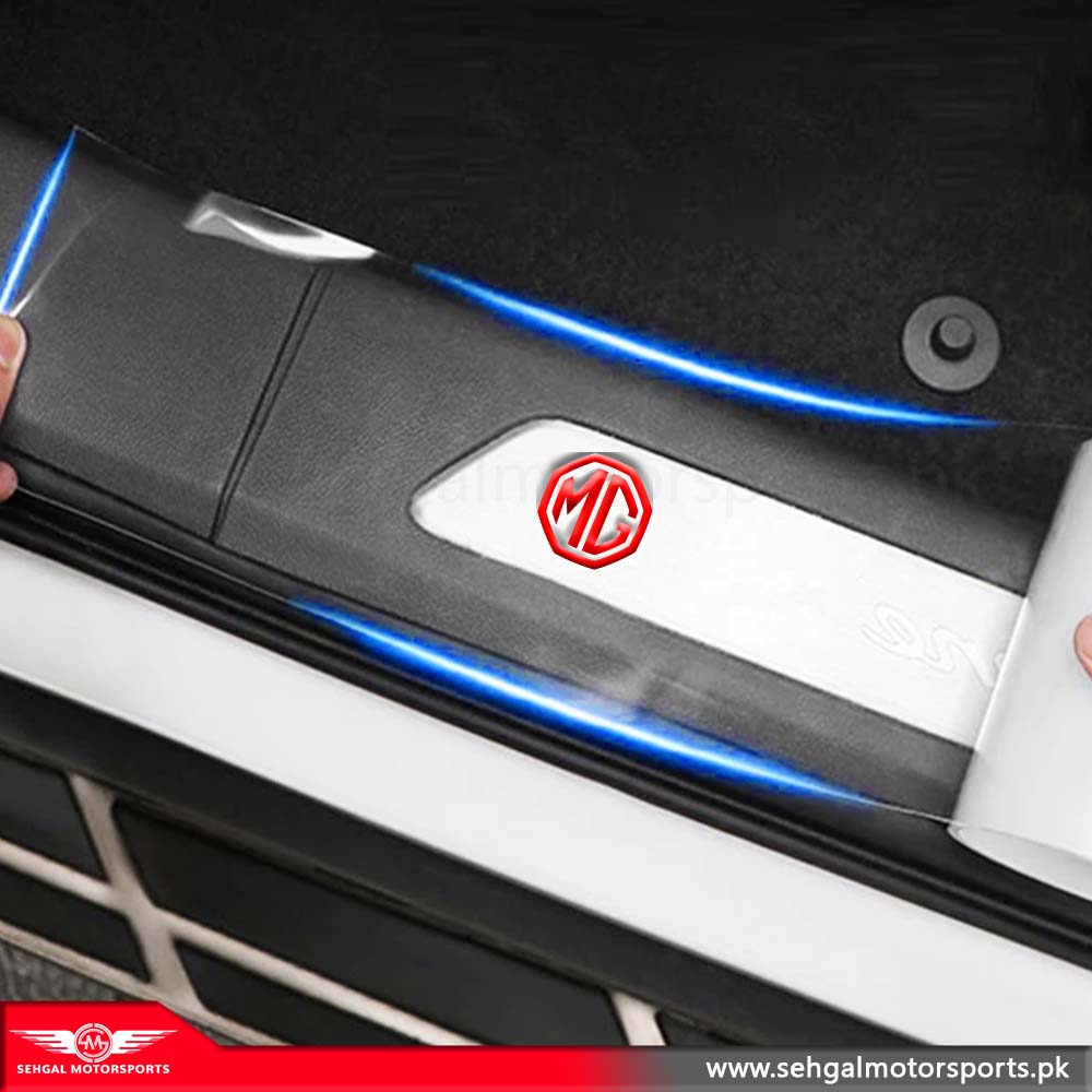 MG Logo Door Sill Plate Protection Strips Transparent