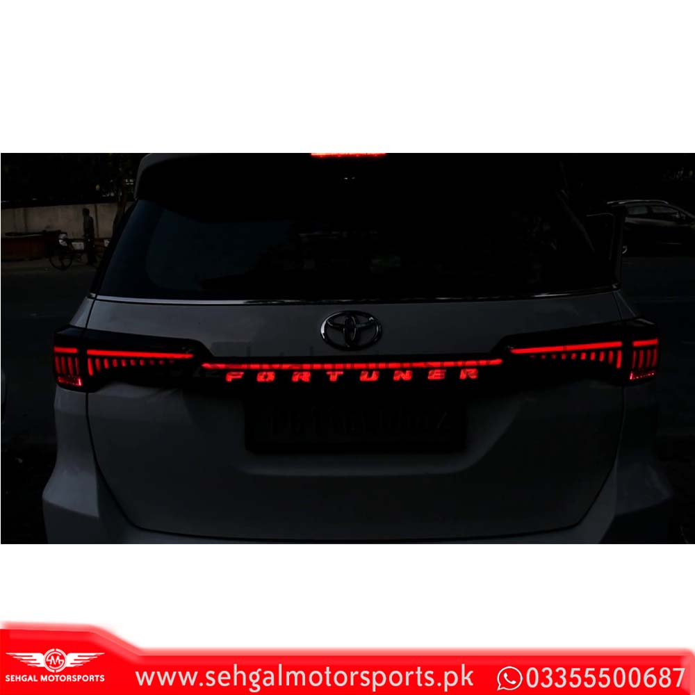 Toyota Fortuner Back Garnish with LED Red Model 2016-2021