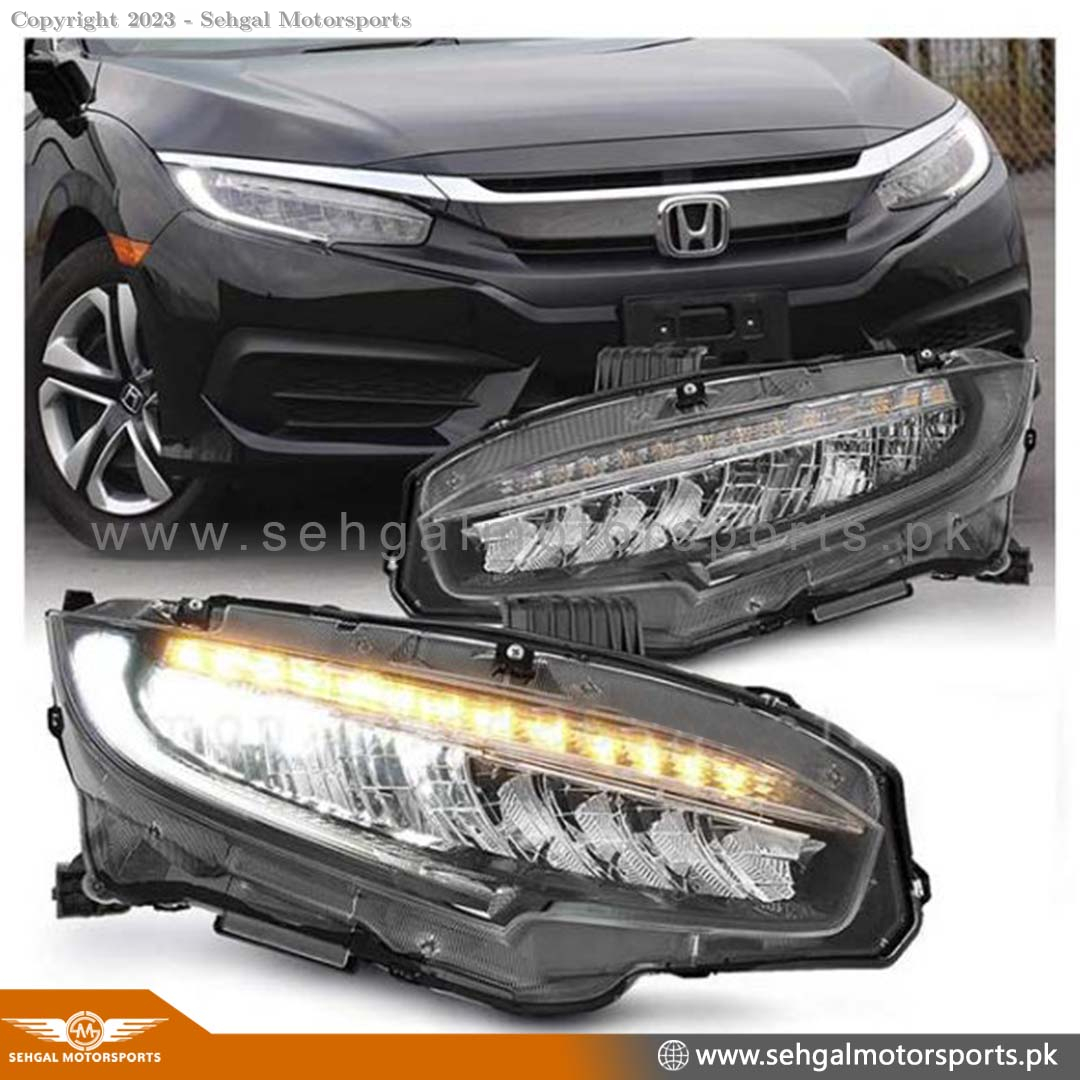 Honda Civic Head Light OEM Style Led Model 2019-2021