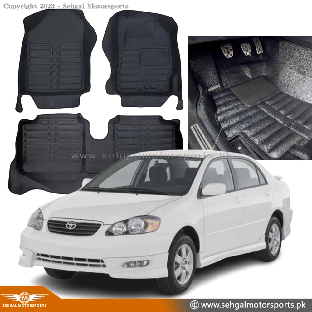 Toyota Corolla 5D Floor Mat Black 3pcs Model 2008-12