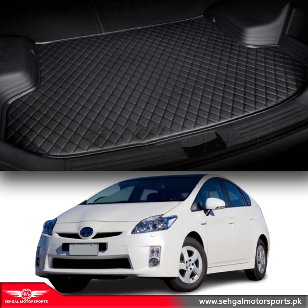 Toyota Prius 7D Eco Trunk Mat Black with Black Stitch Model 2009-2018