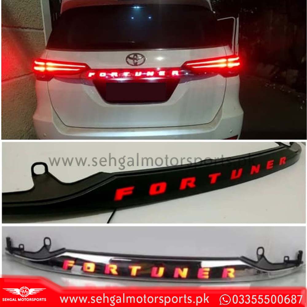 Toyota Fortuner Back Garnish with LED  Smoke Model 2016-2021