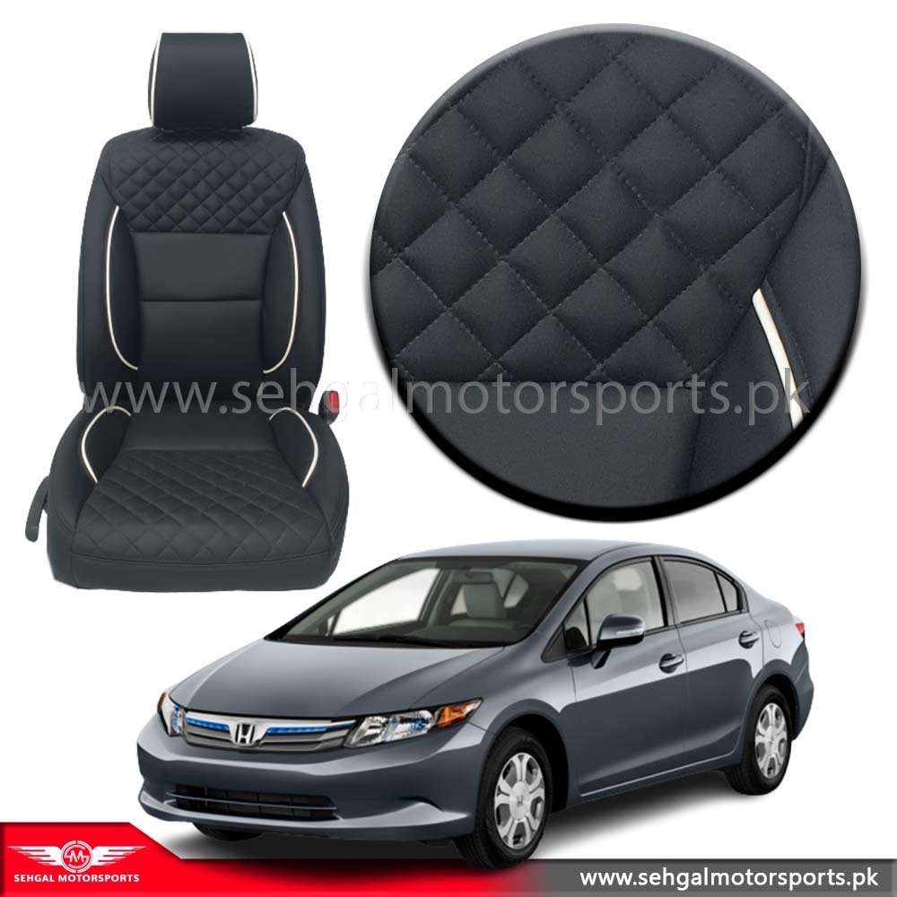 Honda Fit Seat Cover Japanese Leather : Black